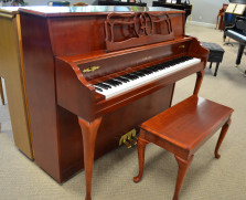 Yamaha Queen Anne console, dark cherry